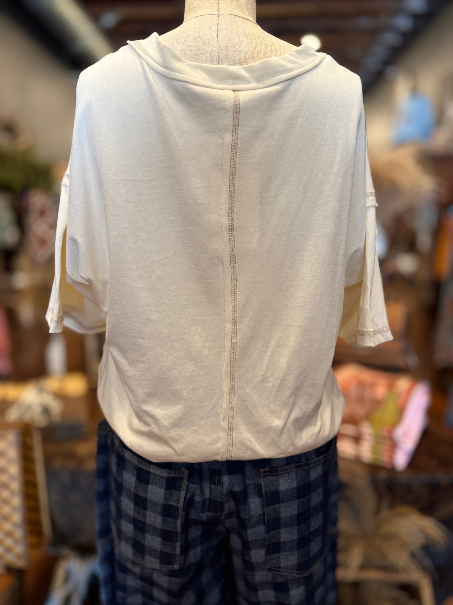 Ivory Coastline – Acid Wash Top