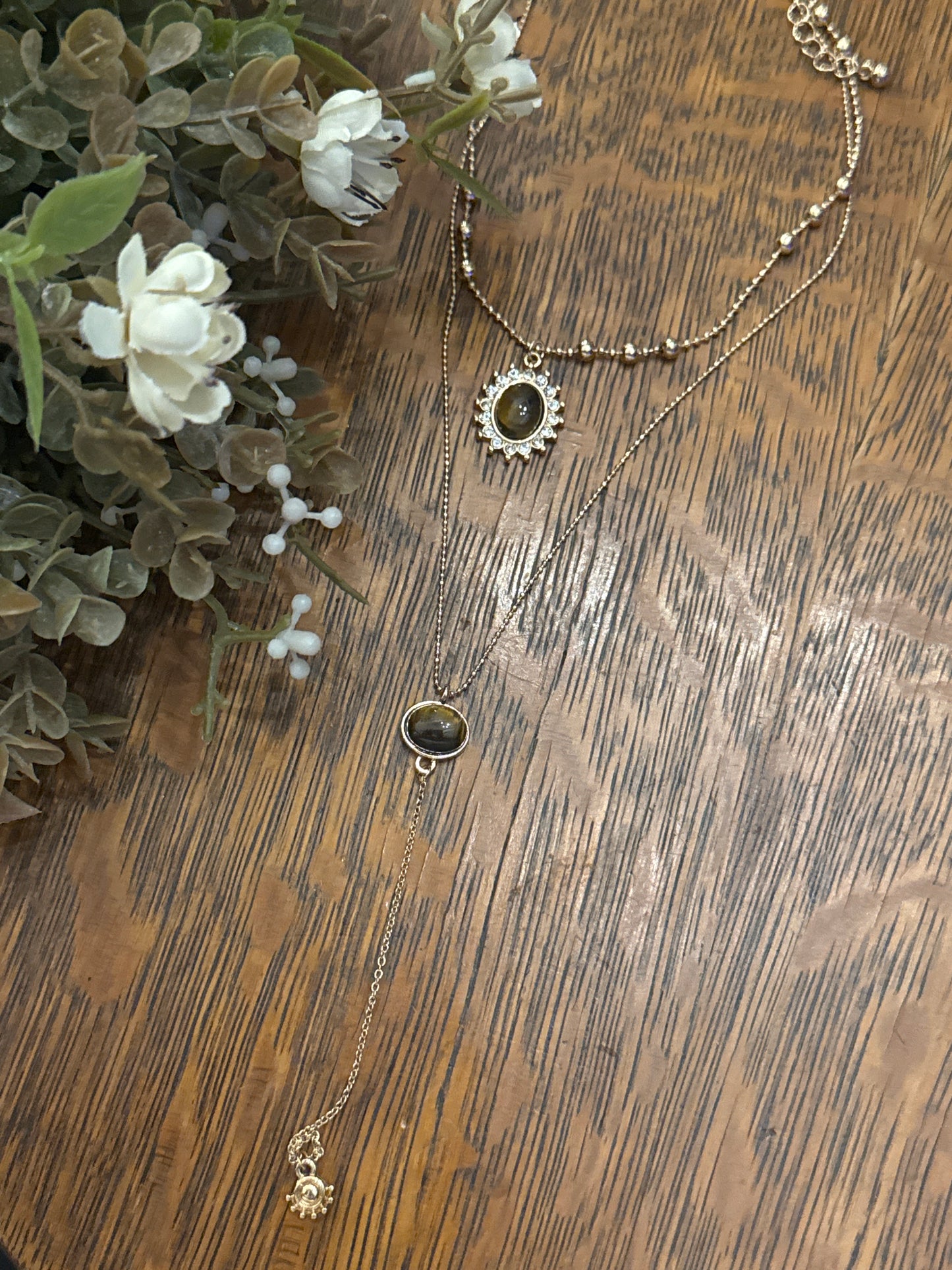 Tigers Eye Lariat - Necklace