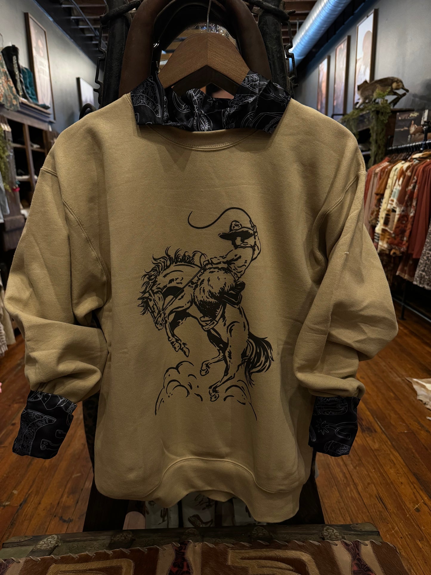 Cowboy Cracker – Tan Sweatshirt