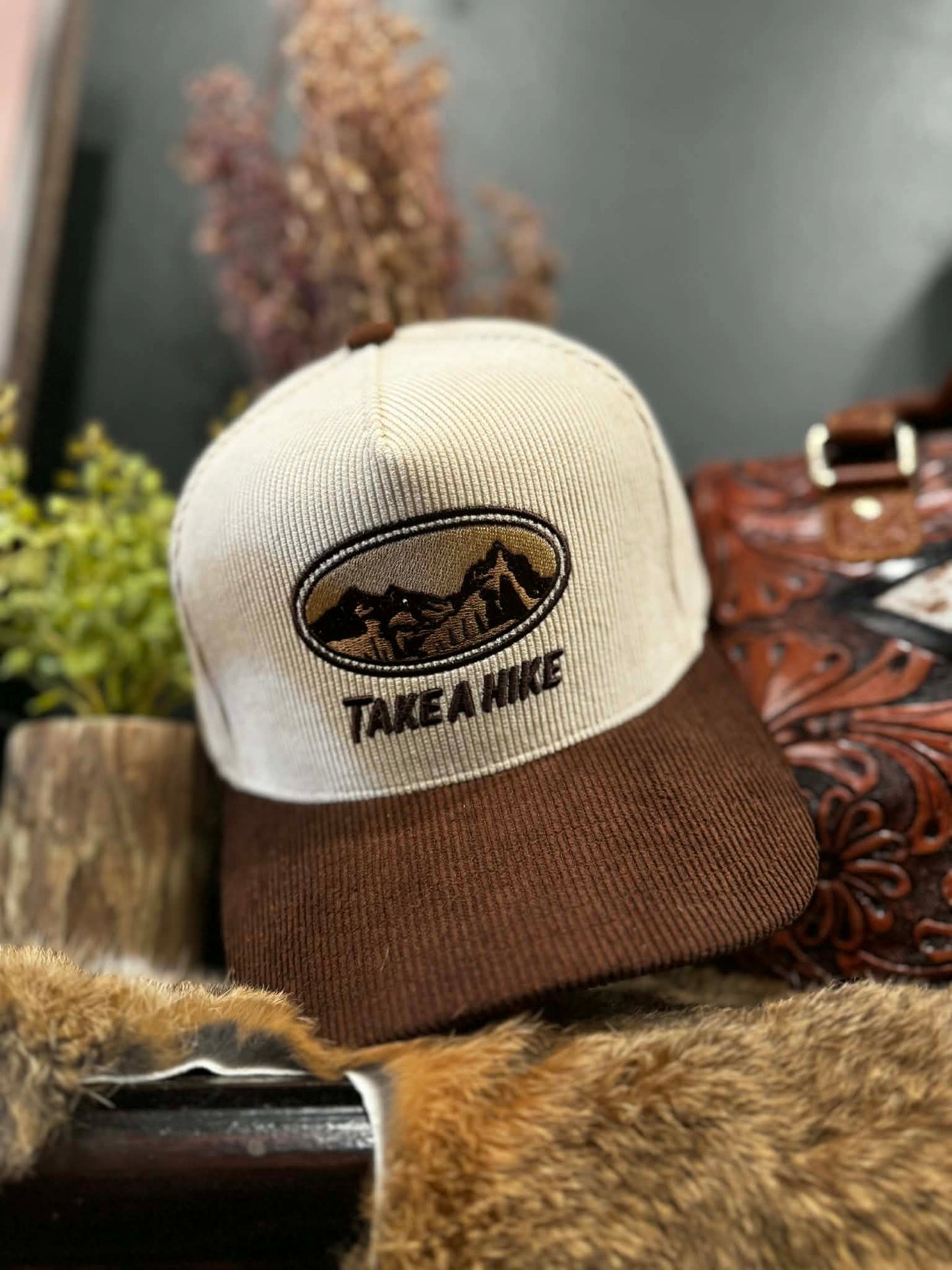 Take A Hike - Brown/Tan Trucker Hat