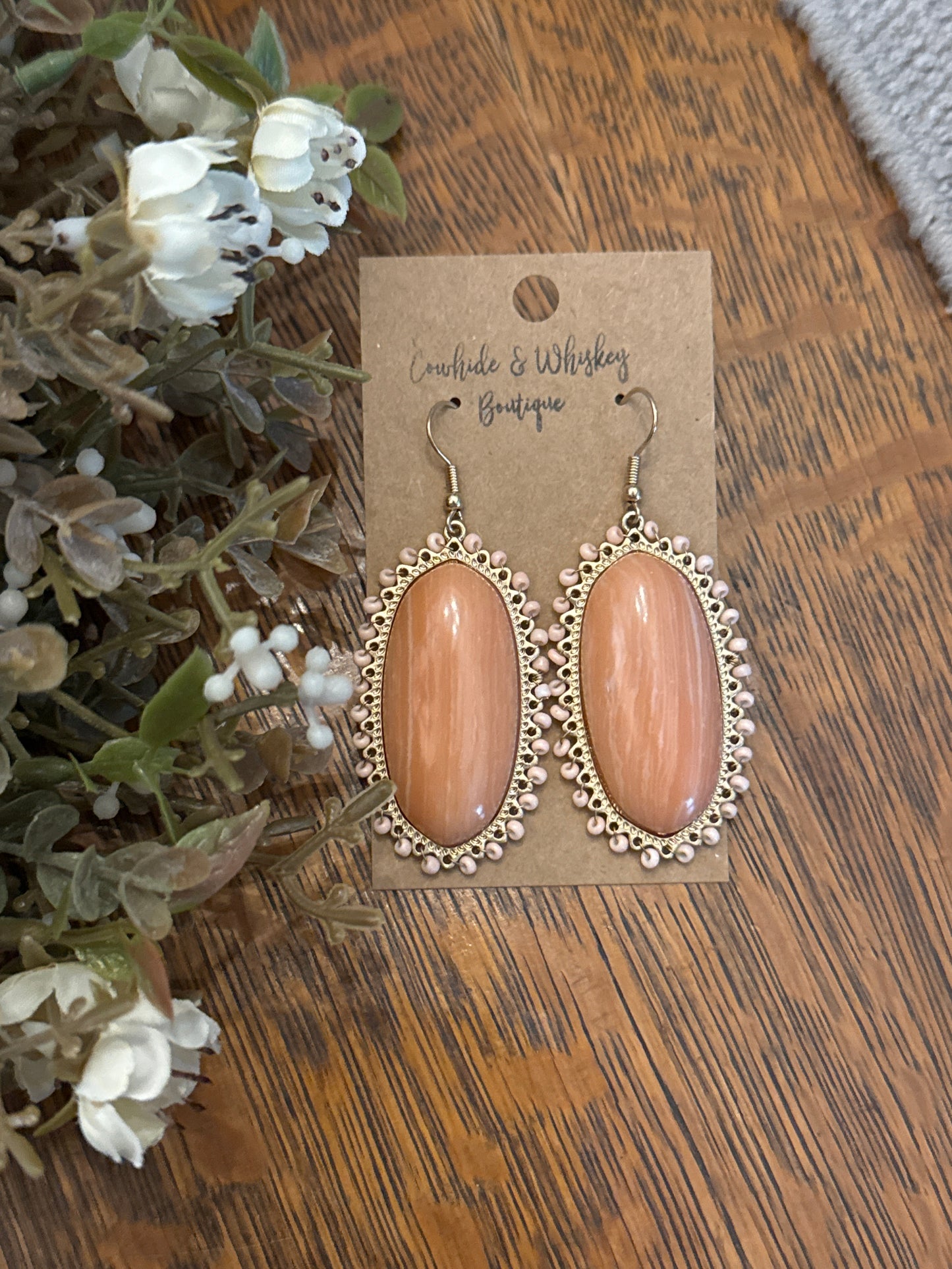 Peach Sandstone - Earrings