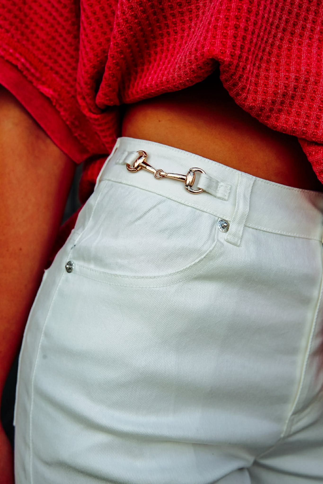 Liberty Luxe Bit – Wide Leg White Jeans