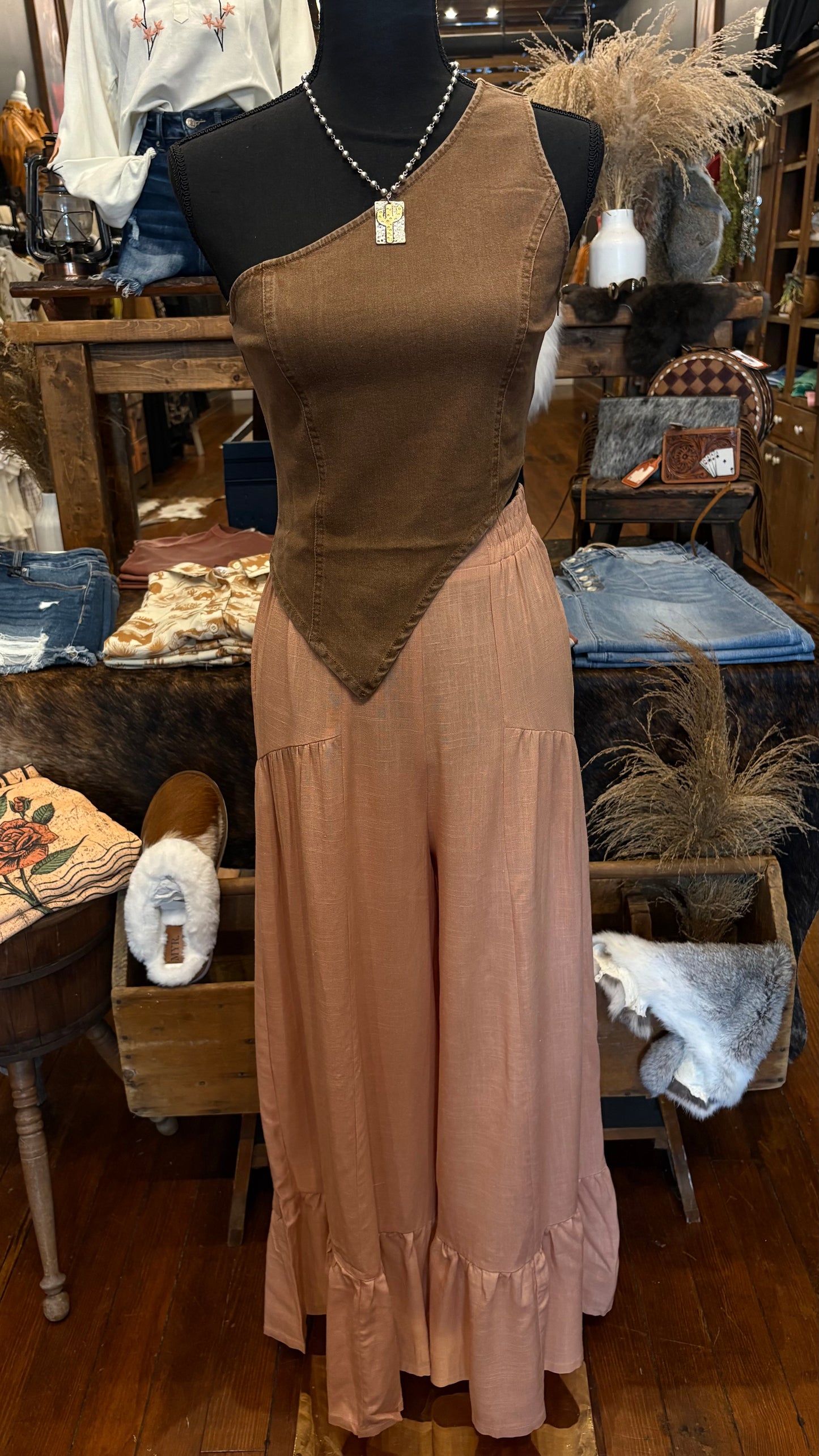 Mocha Drift – Asymmetrical Top