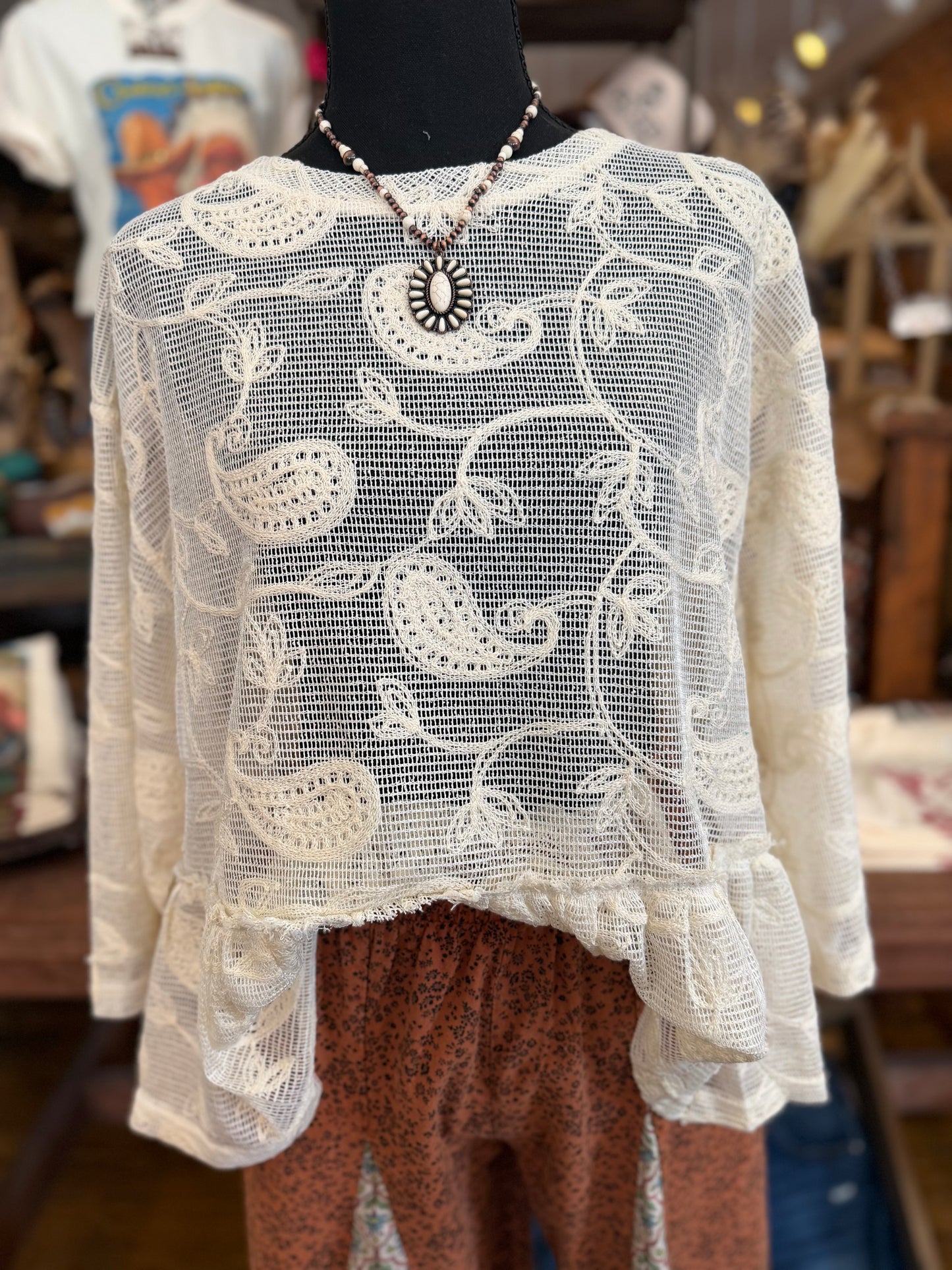 Laced in Grace – Ivory Top