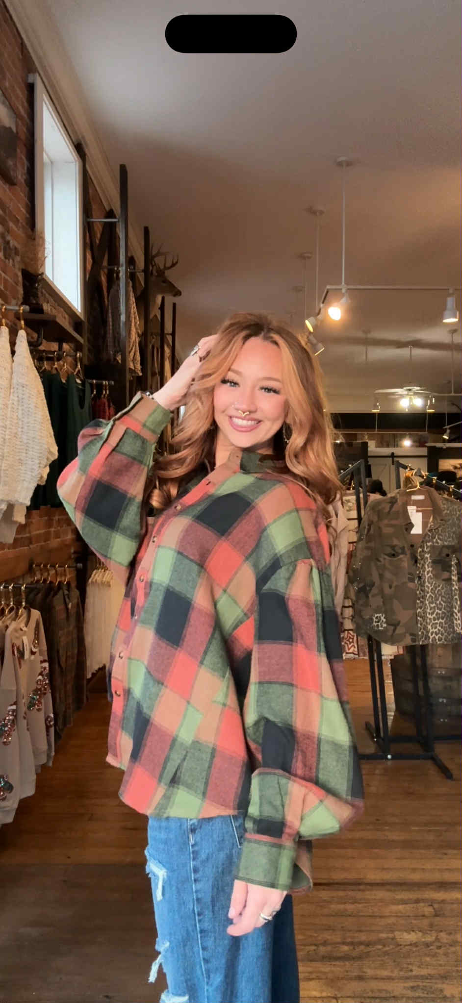 Cider Snuggles - Plaid Flannel Top