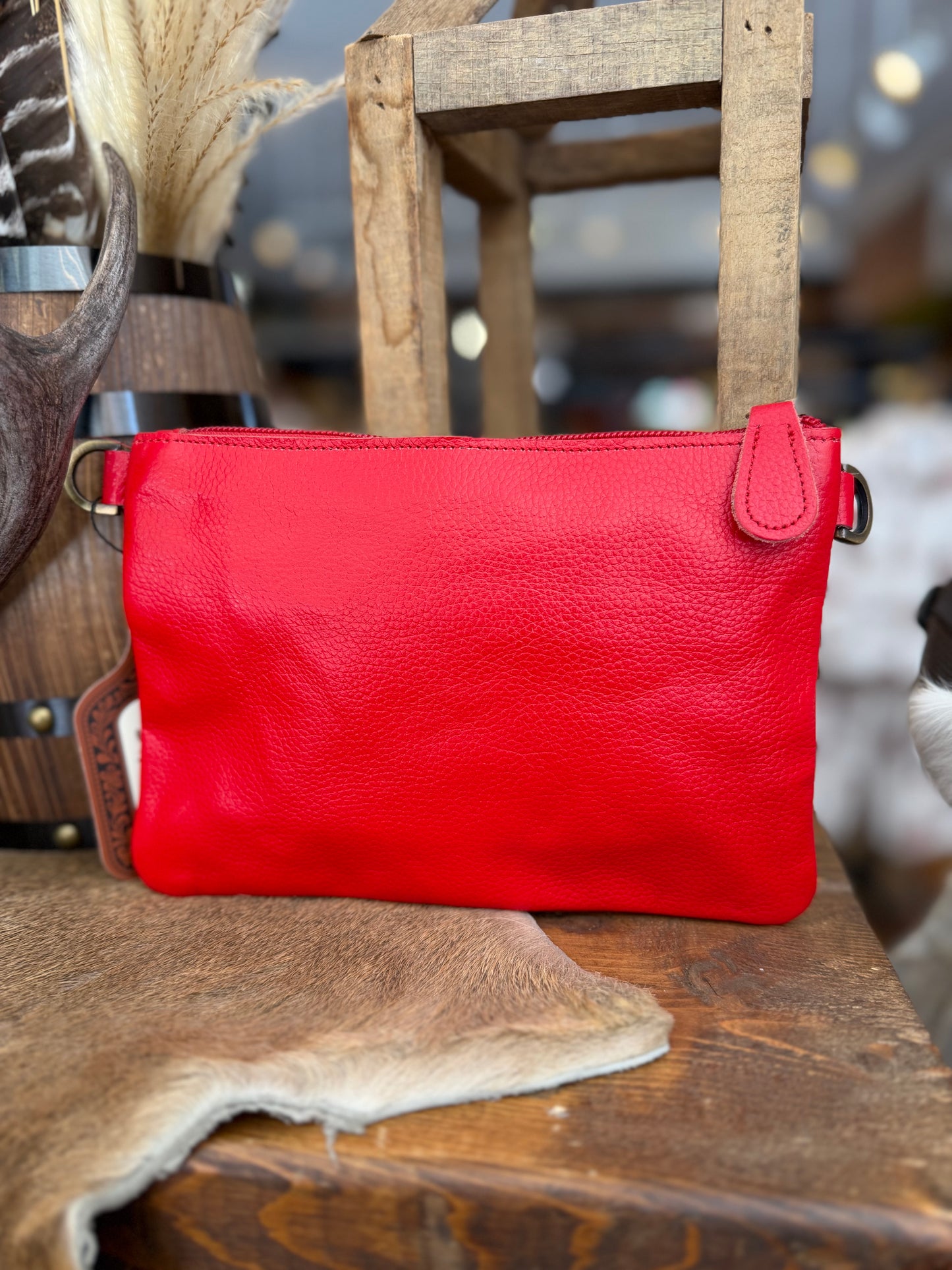 Red Studded - Mini Crossbody