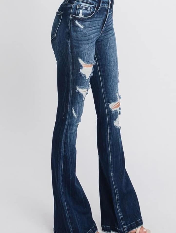 The Ryleigh Flares - Dark Wash Jeans