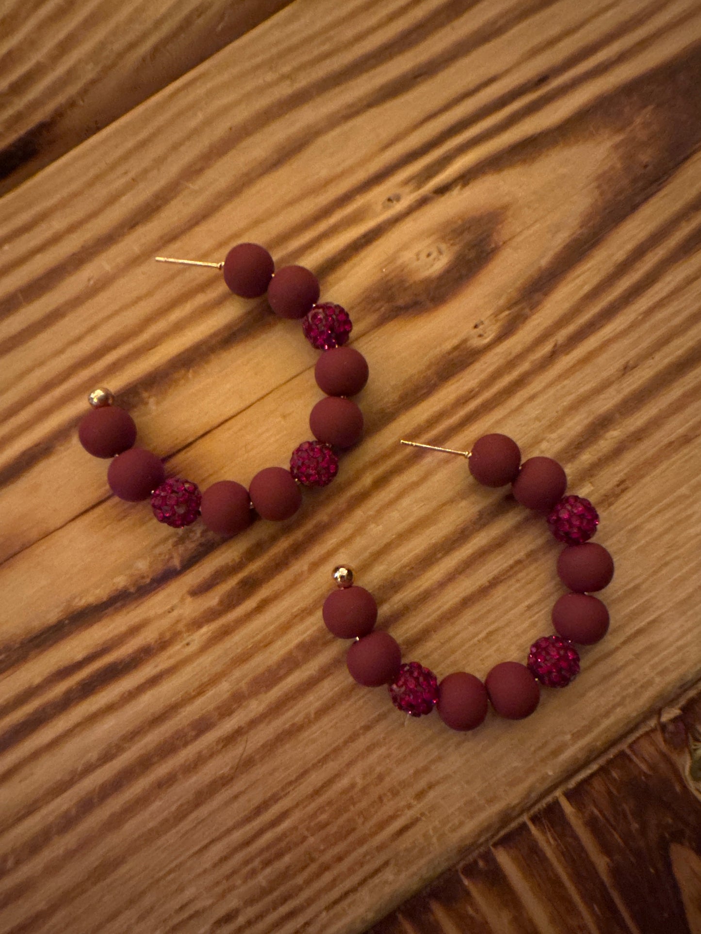 Wine Down - Hoop Earrings
