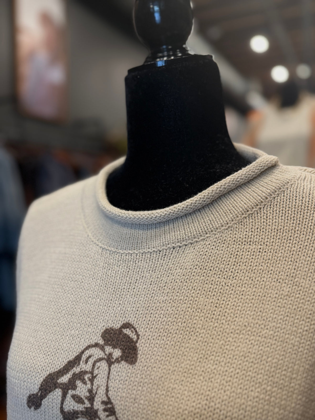Bronco Revival – Oatmeal Bucking Bronco Sweater