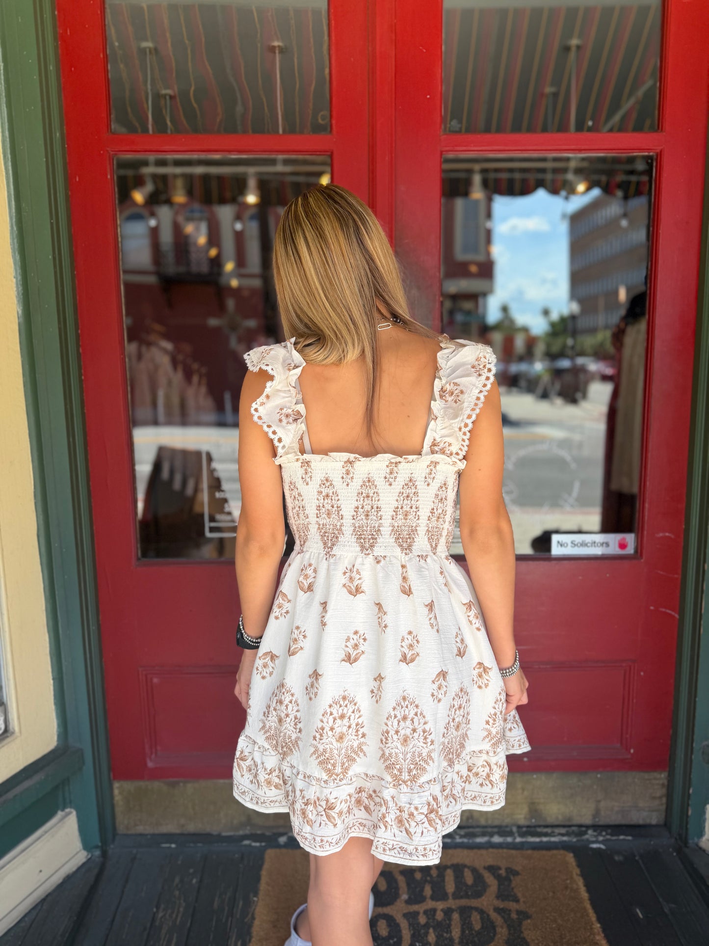 Vintage Bloom β White Mini Dress