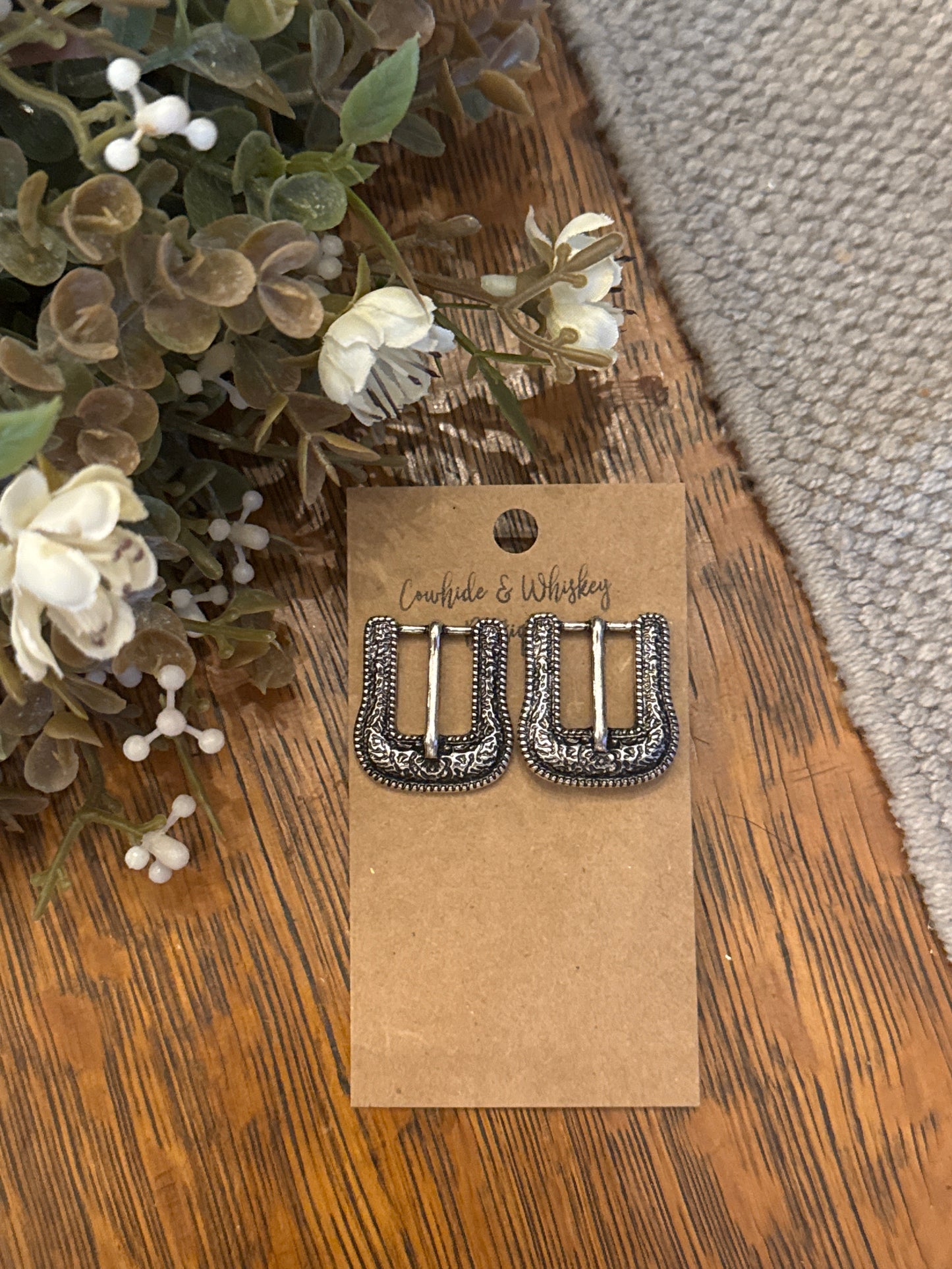 Buckle Betty - Silver Earrings