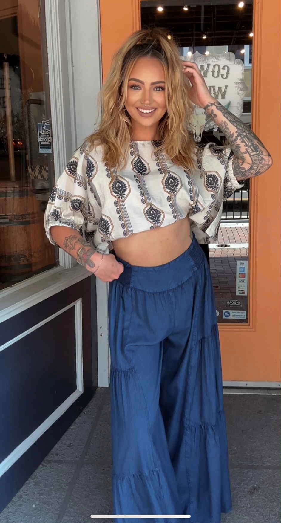 Fern & Thread - Navy Top