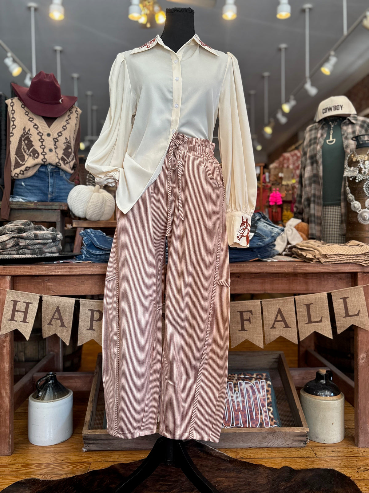 The Western Heiress – Ivory Blouse Top