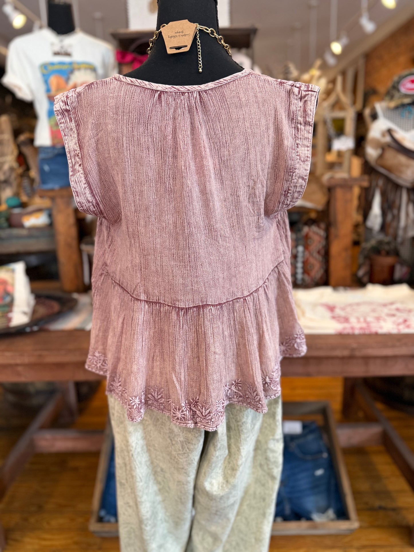 Wildberry Willow – Berry Embroidered Top