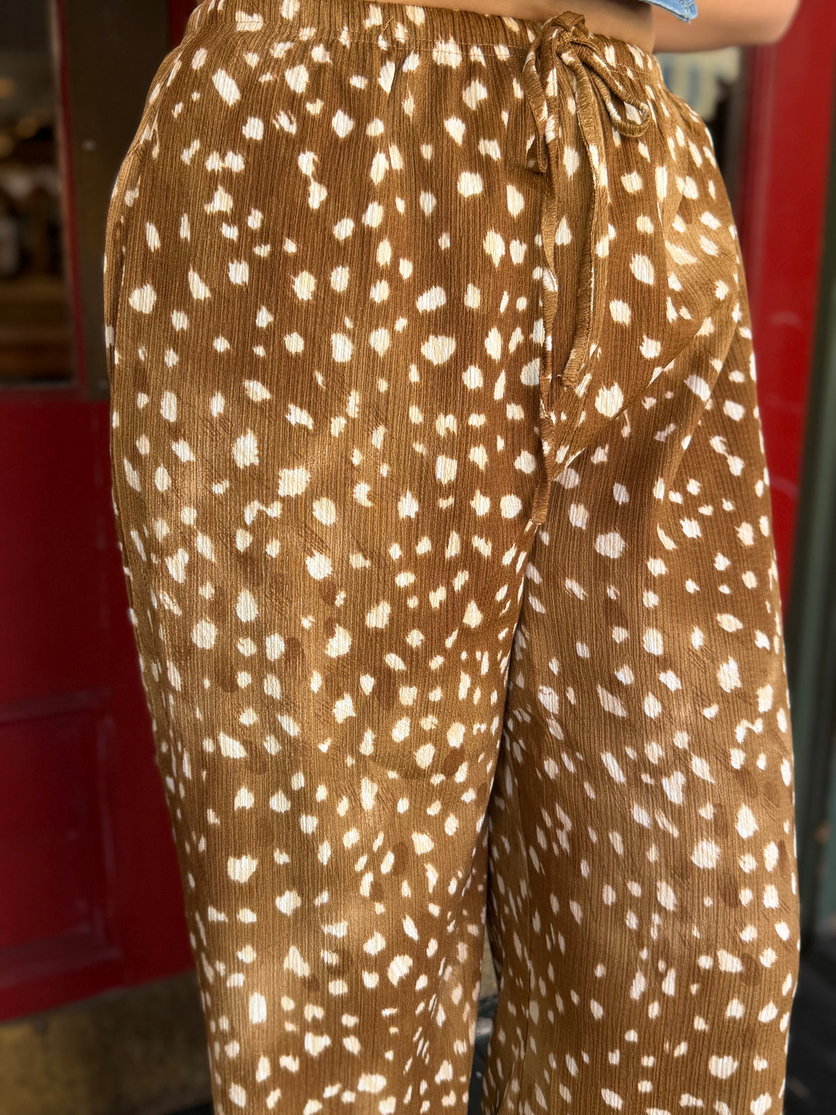 Deer Creek Cozy – Camel Wide-Leg Pants
