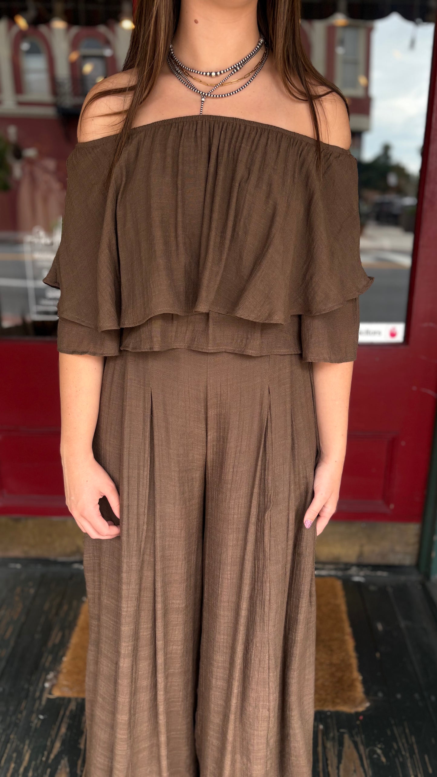 Walnut Whisper β Ruffle Tube Top Set