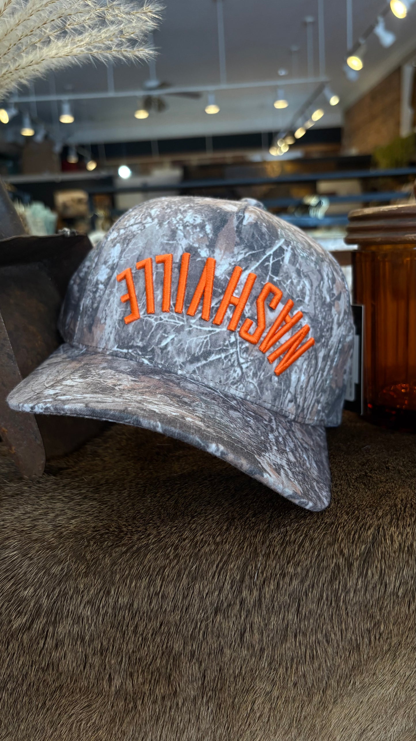Nashville-Camo & Orange Trucker Hat