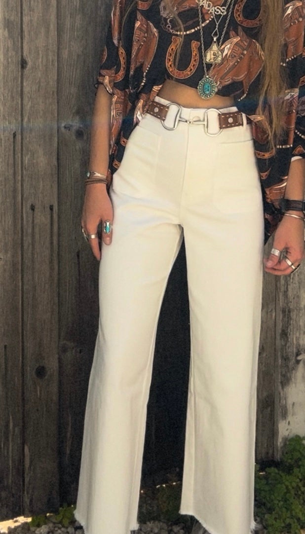 Salt & Soul - White Crop Pants