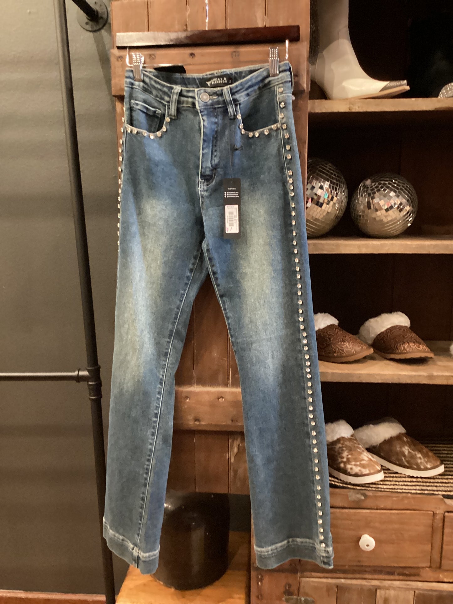 Rhinestone Rodeo - Trouser Denim Jeans