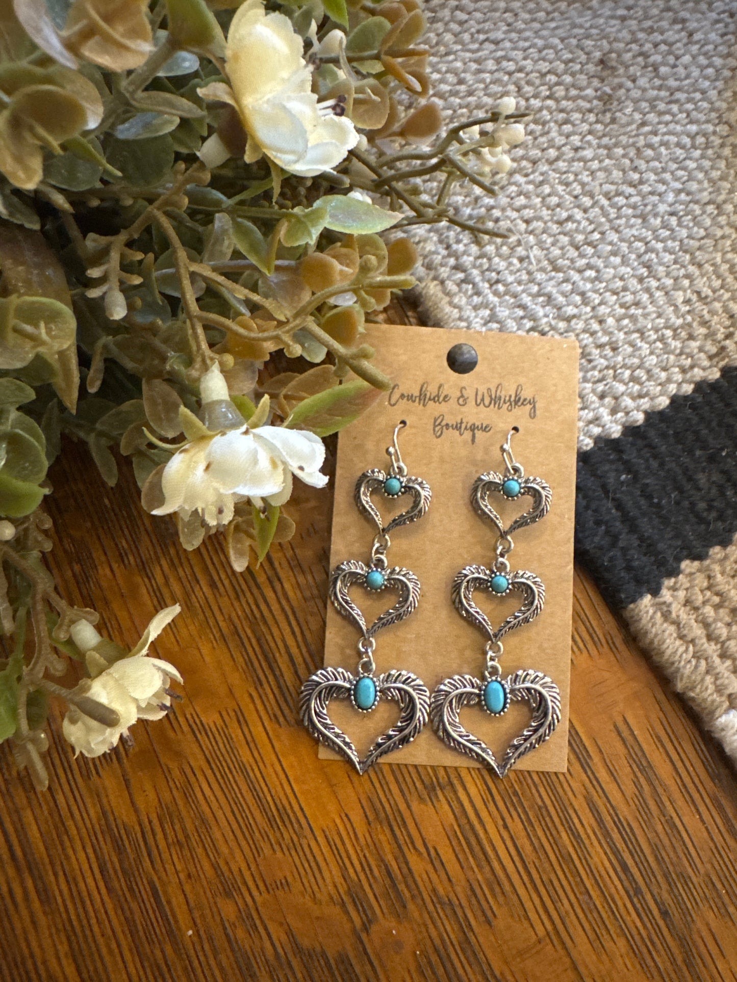 Feather Heart - Earrings
