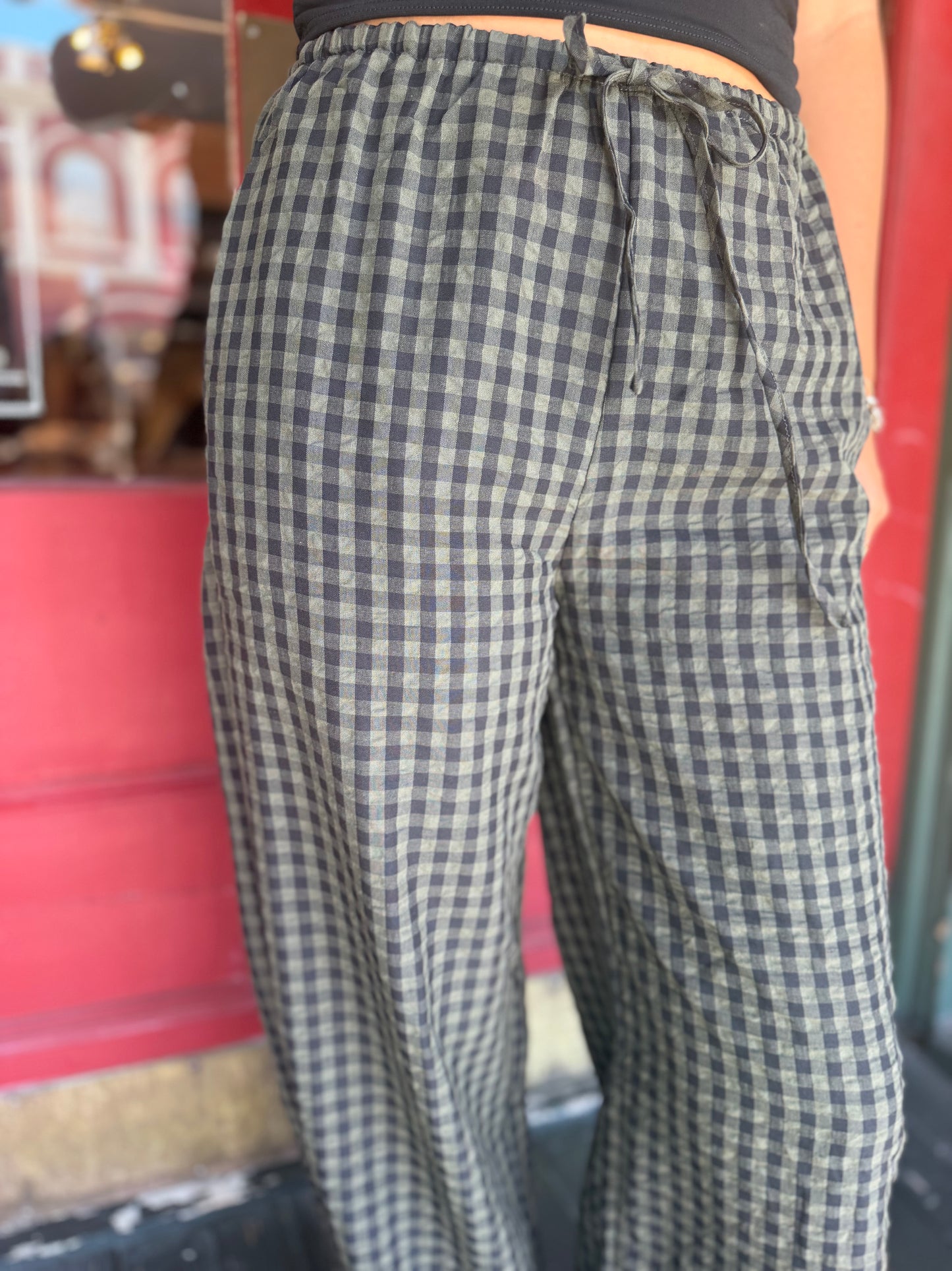 Olive Hearth – Olive Plaid Pants