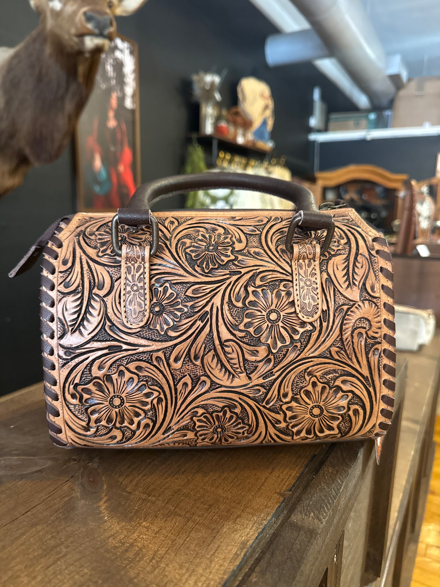 Tooled Leather - Small Speedy Bag