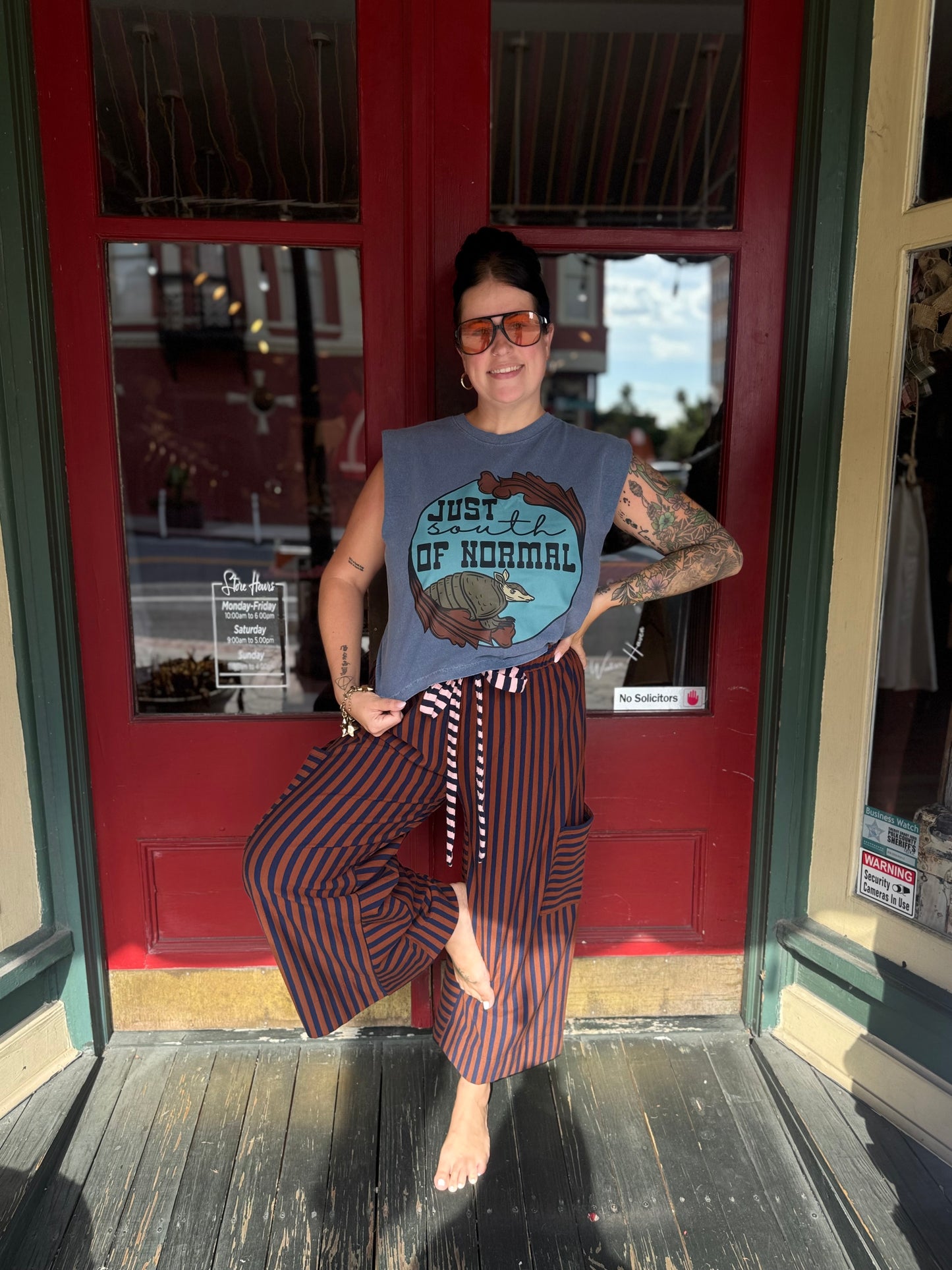 South of Normal – Navy Armadillo Muscle Tee