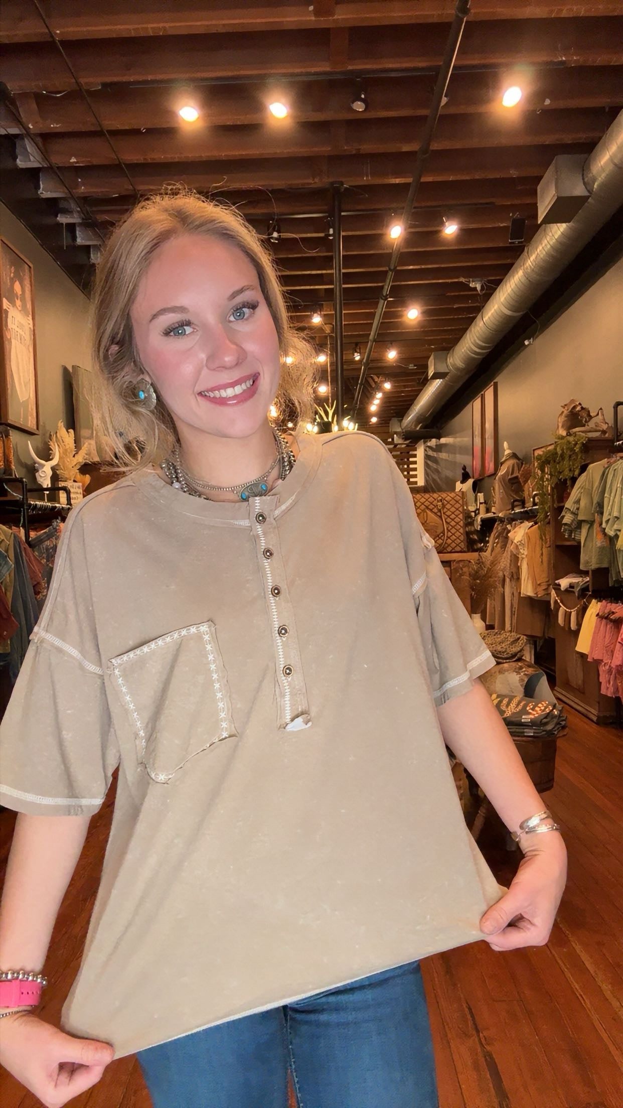 Sandy Coastline – Acid Wash Top