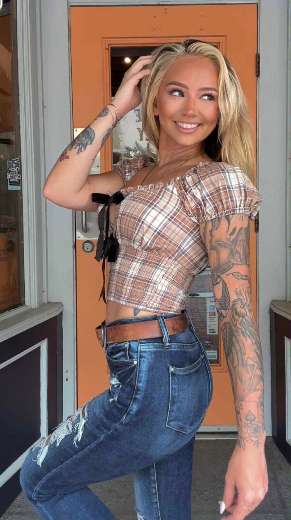 Autumn Darling - Plaid Crop Top