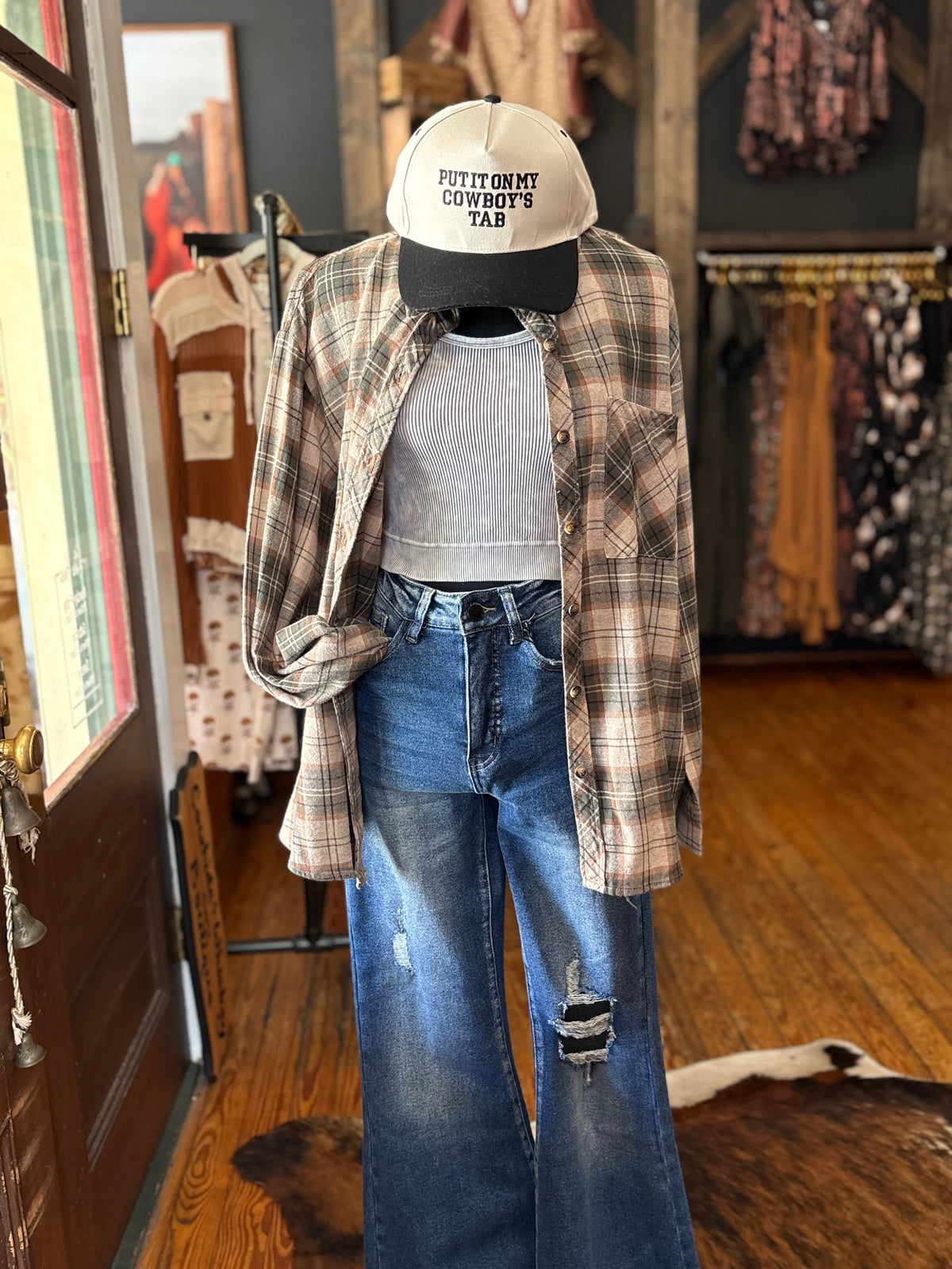 Campfire Cozy – Plaid Button Down*Plus*