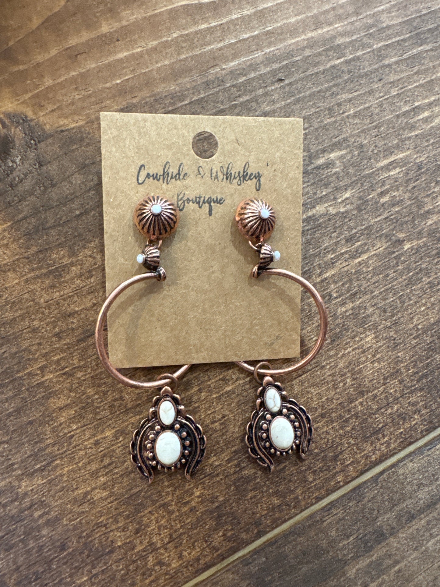 Copper Squash Hoop - Earrings