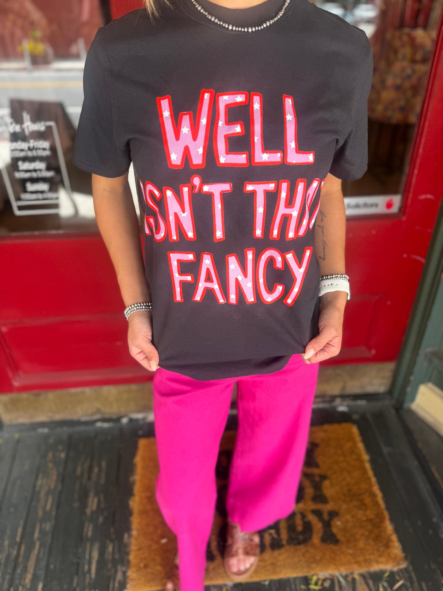 Well Isn't That Fancy - Black Graphic Tee