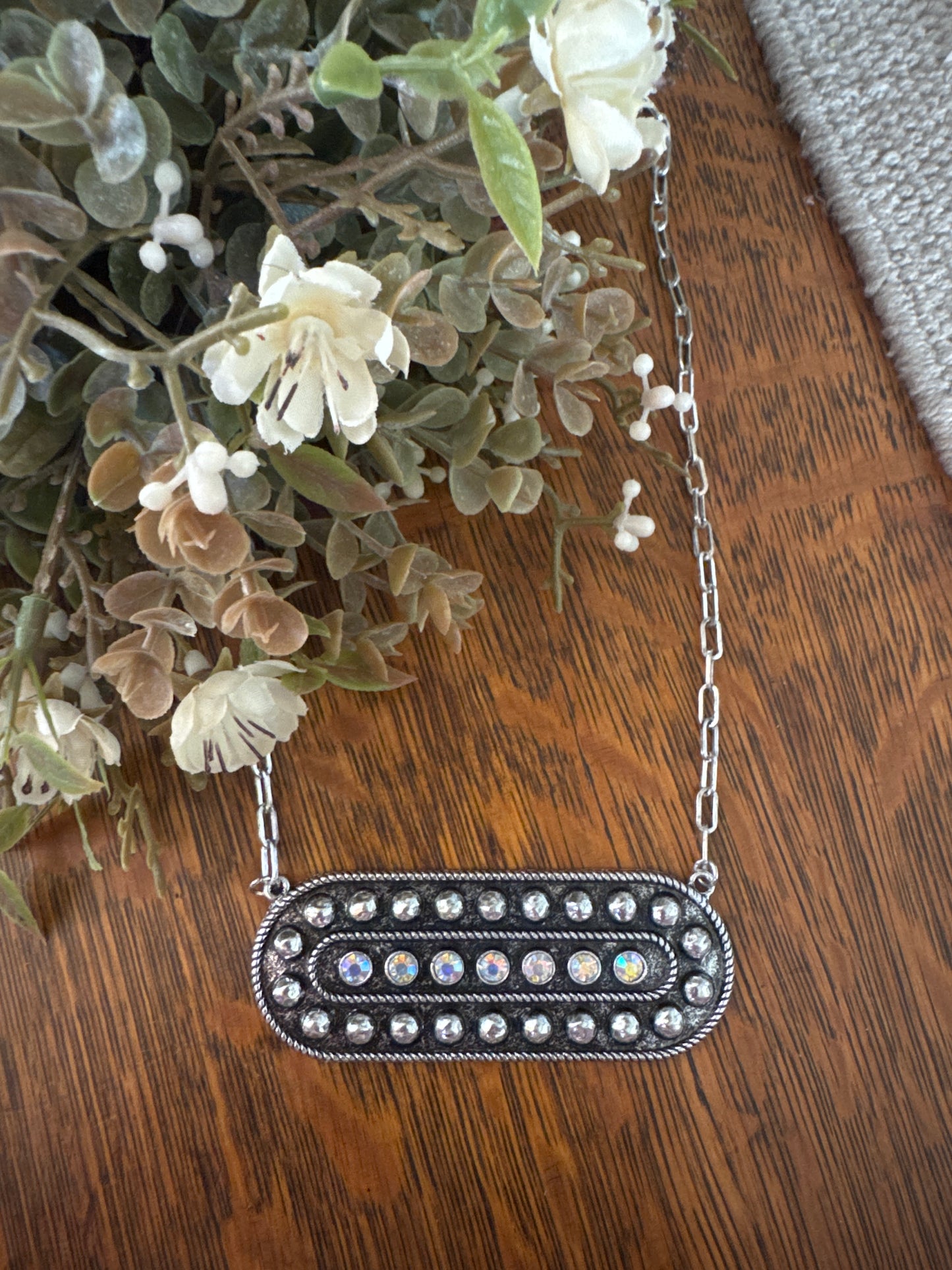 AB Button Bar - Concho Necklace