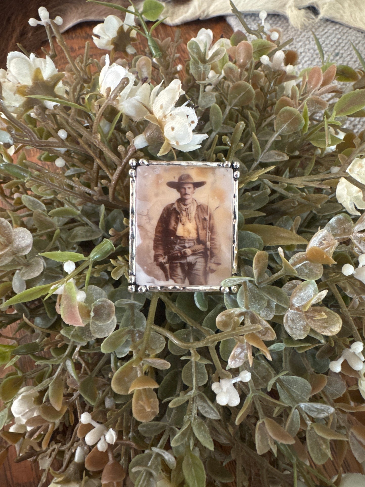 Vintage Cowboy Portrait - Ring