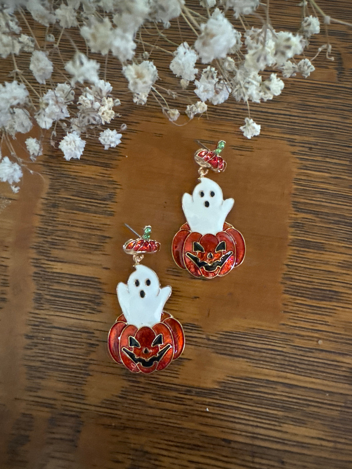 Pop Up Ghost Pumpkin - Earrings