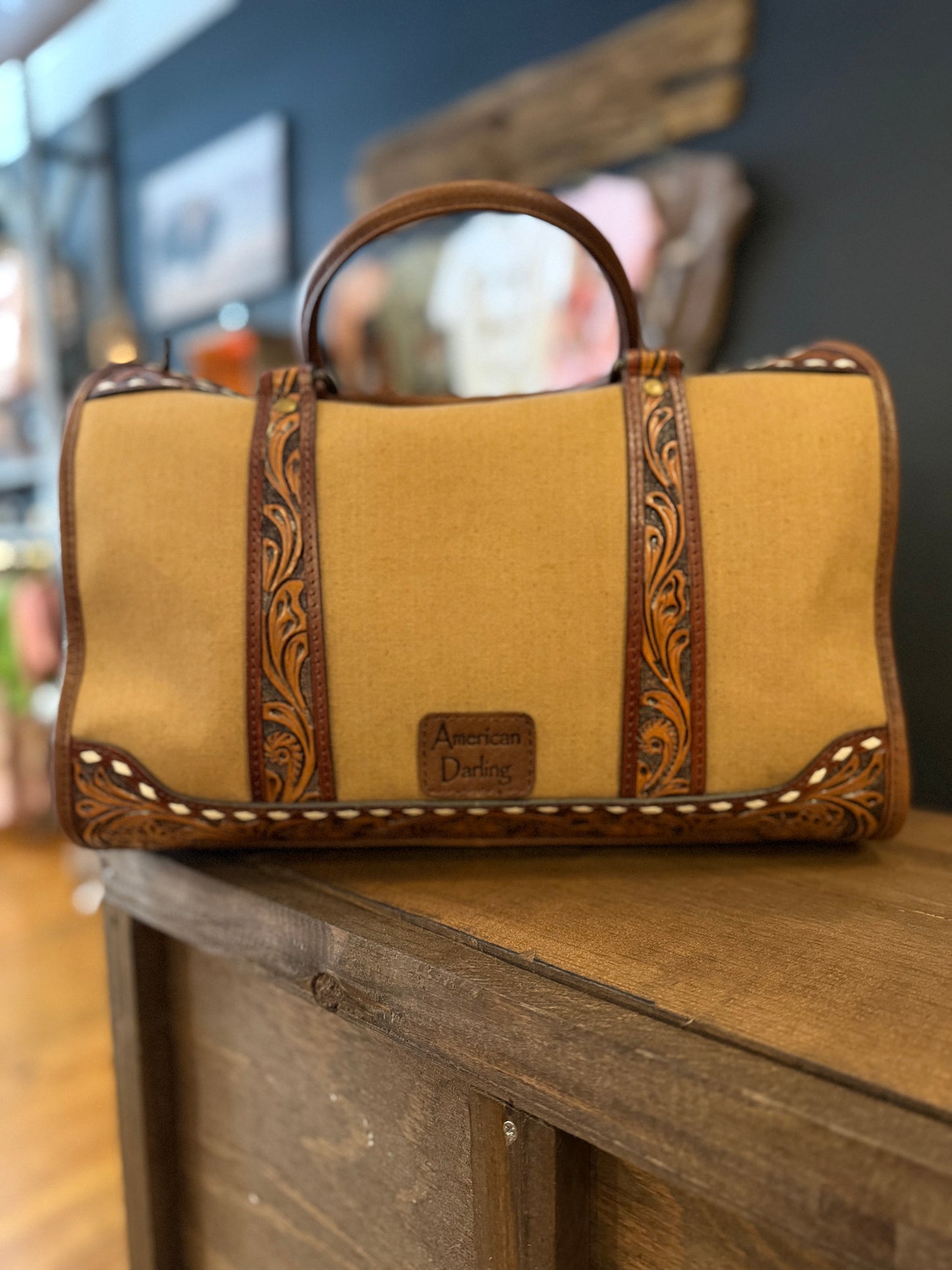 Tooled Tradition- Tooled Duffel Bag