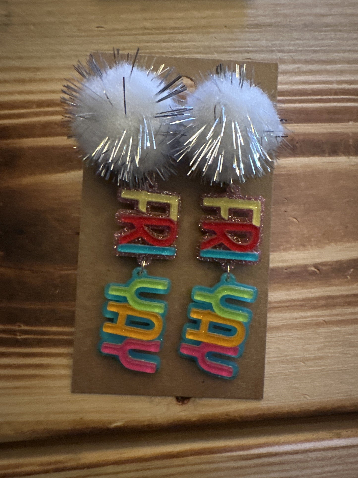 Fri-YAY Puff - Earrings