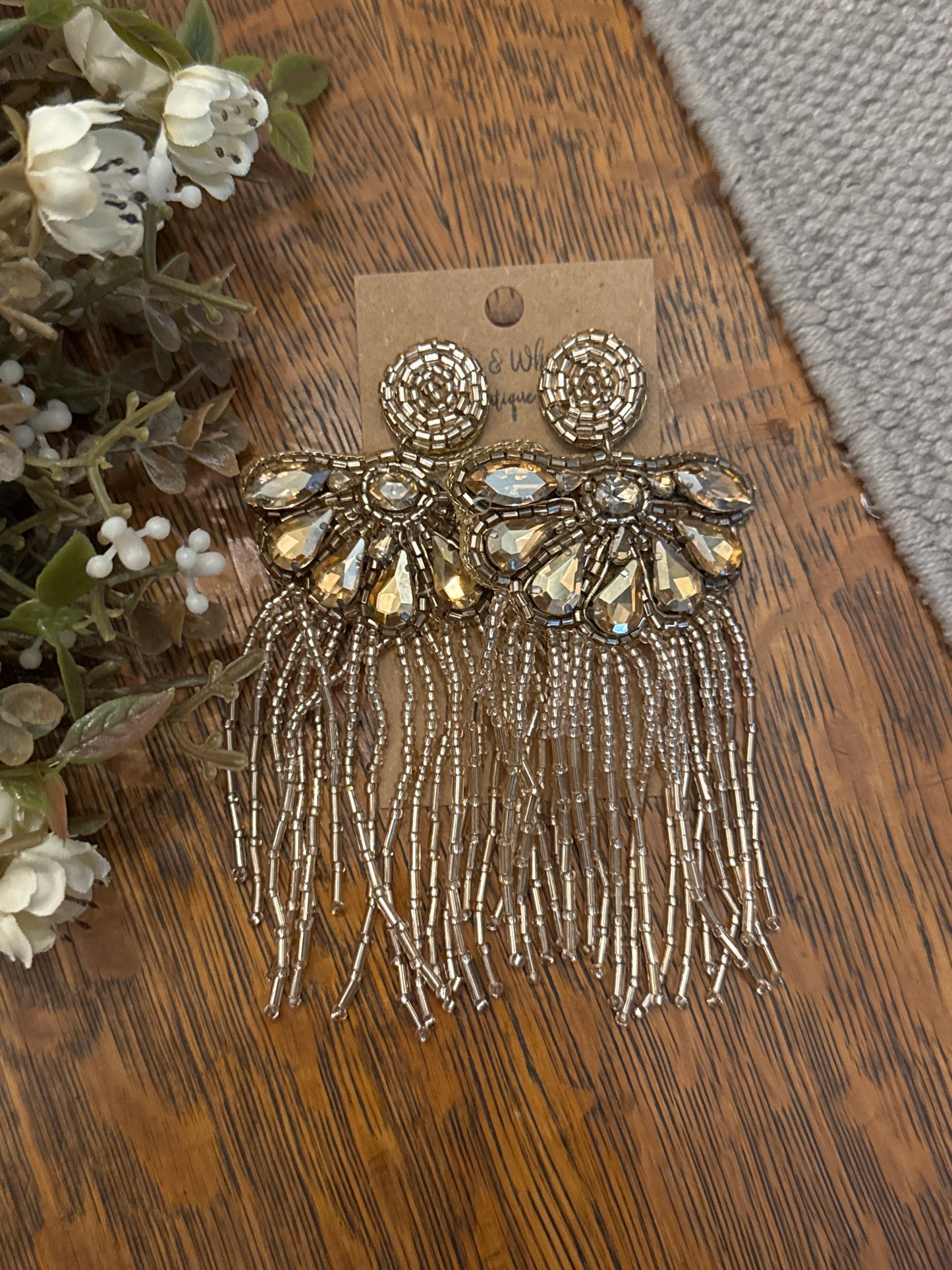 Champagne Fans - Earrings