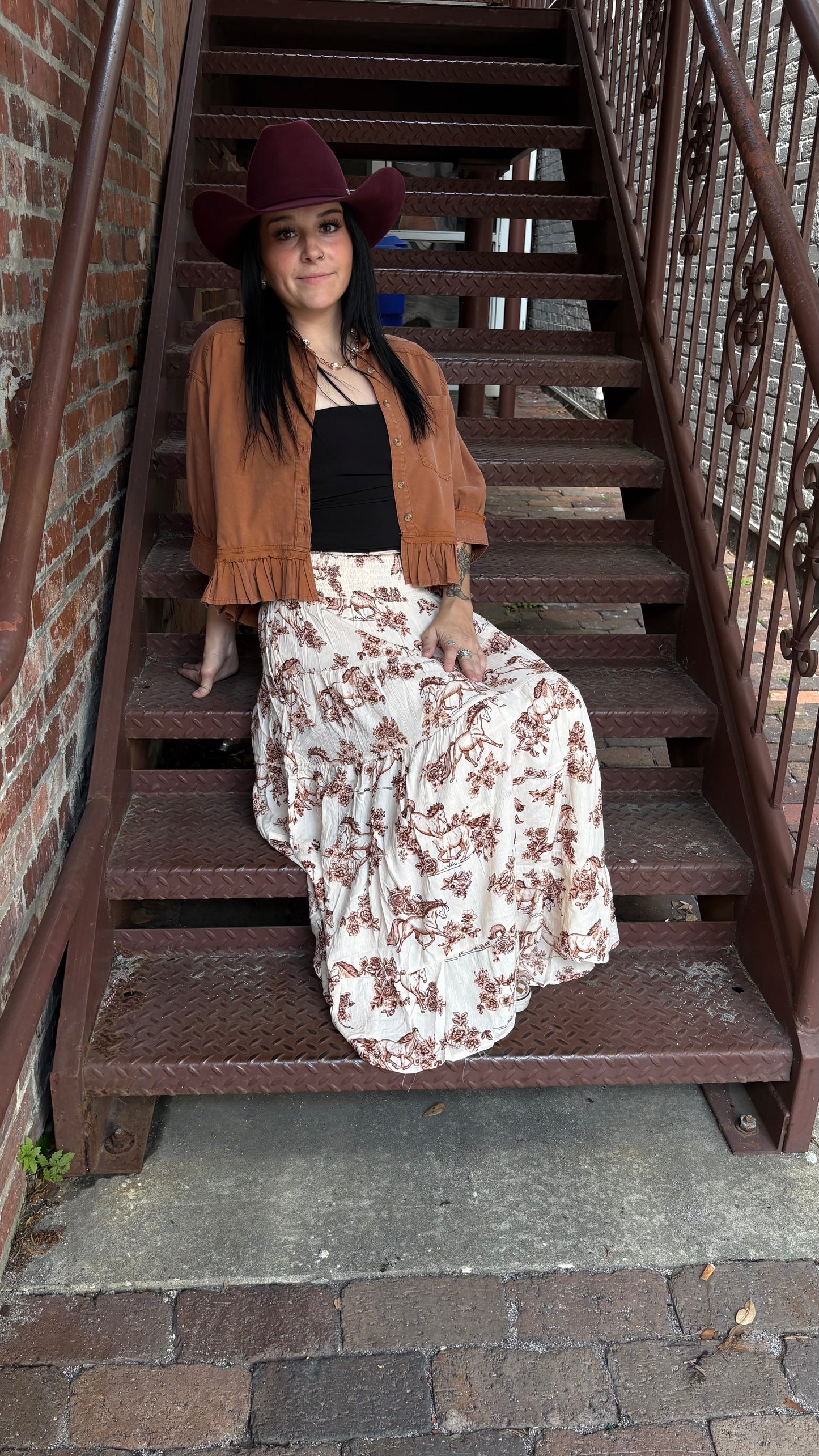 Ivory Trails – Maxi Skirt