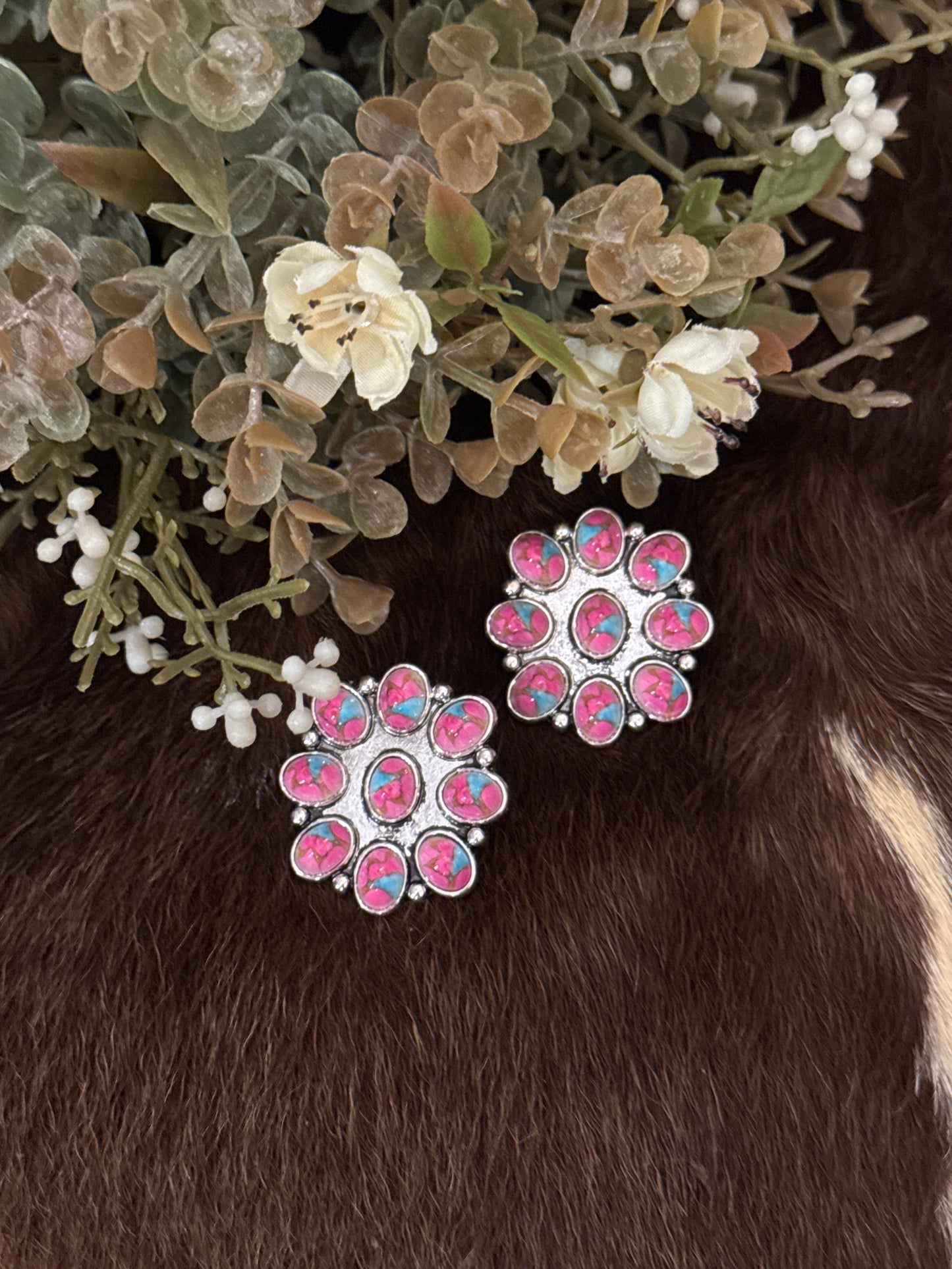 Fool’s Cluster - Pink Earrings