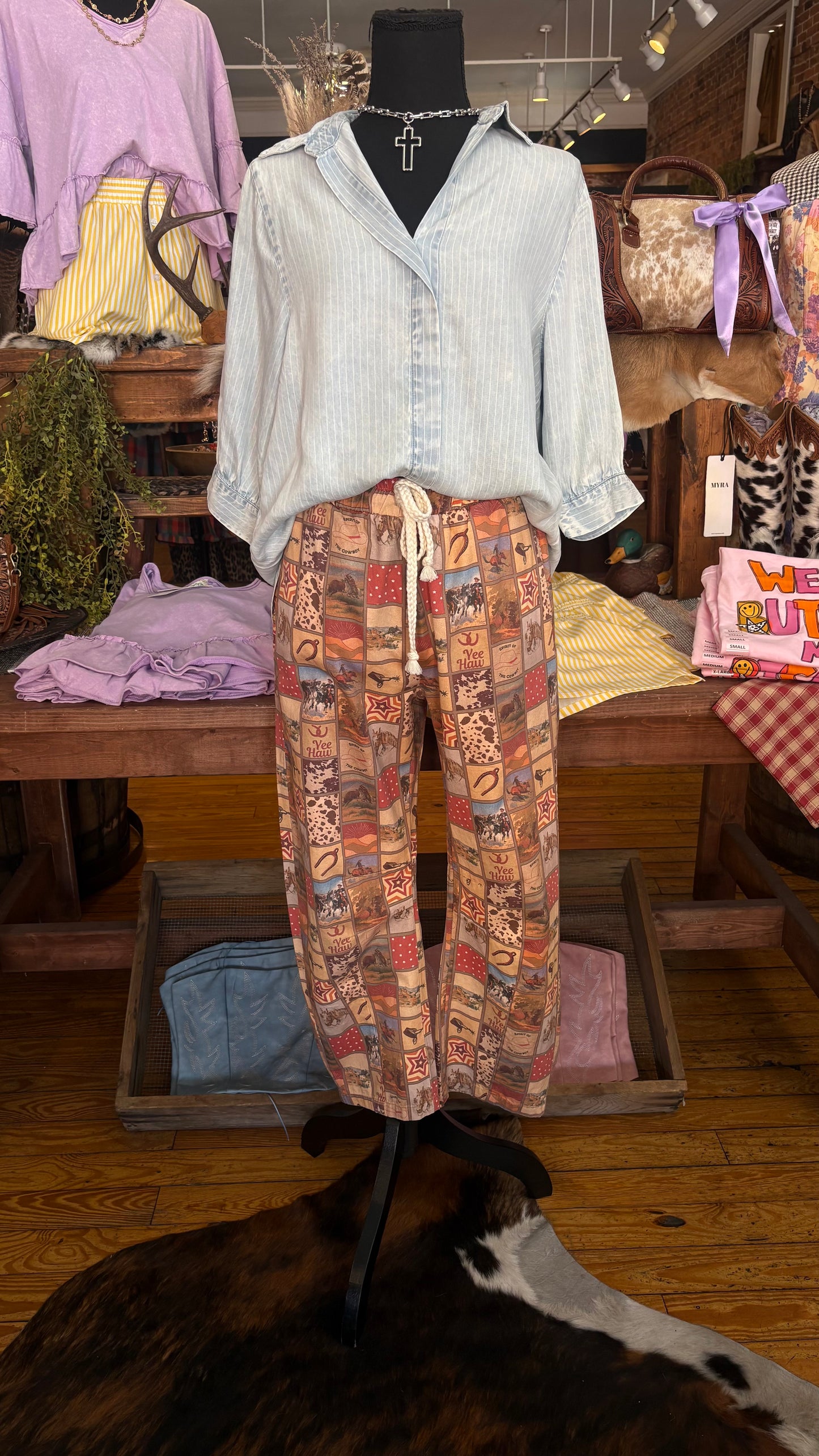 Rancher’s Patchwork – Western Print Pants