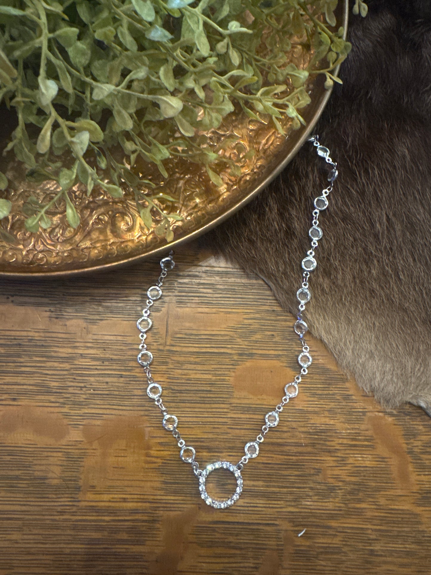 Looking Glass Charm - Silver Necklace