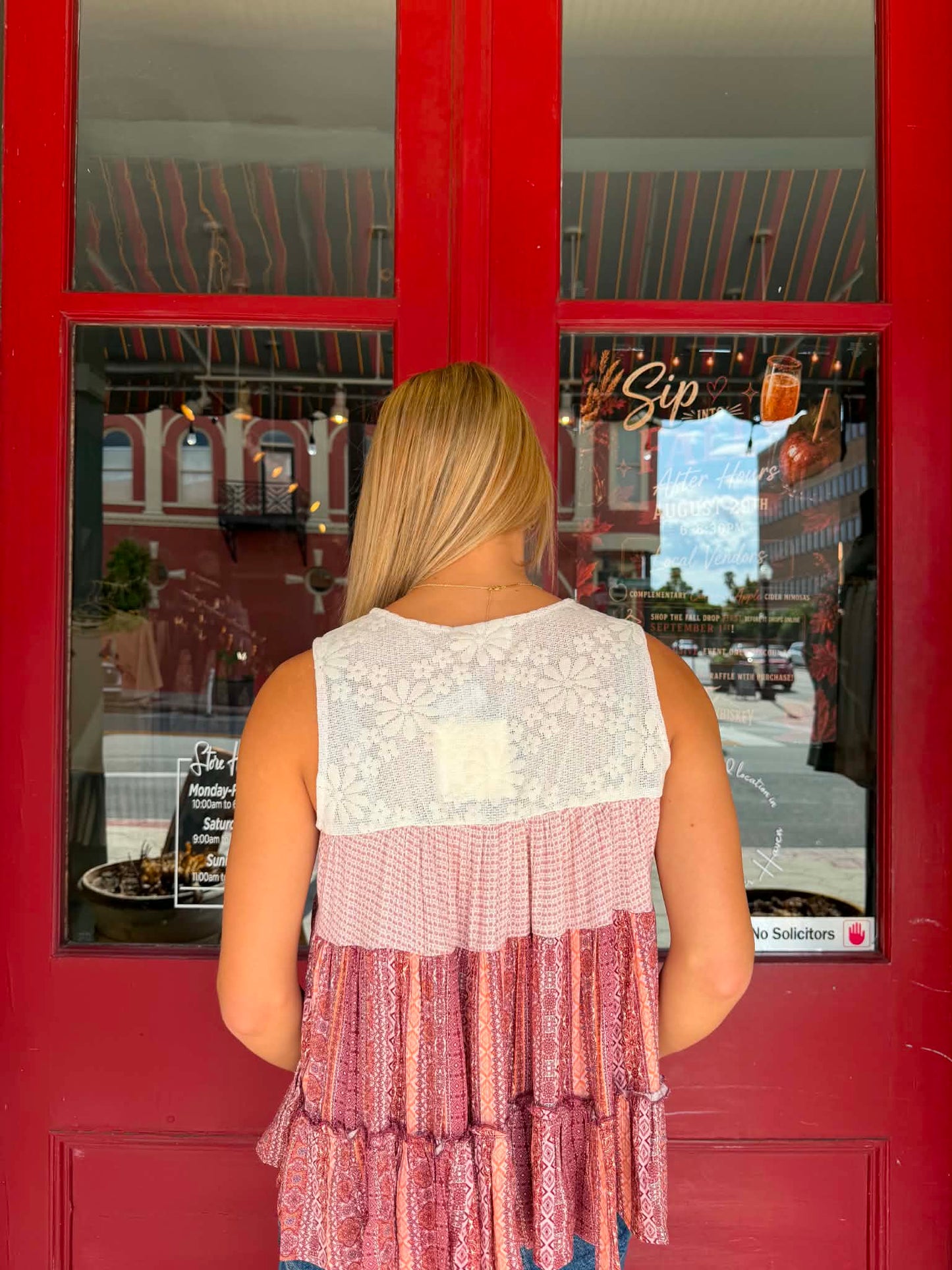 Boho Keepsake – Mauve Tiered Tank
