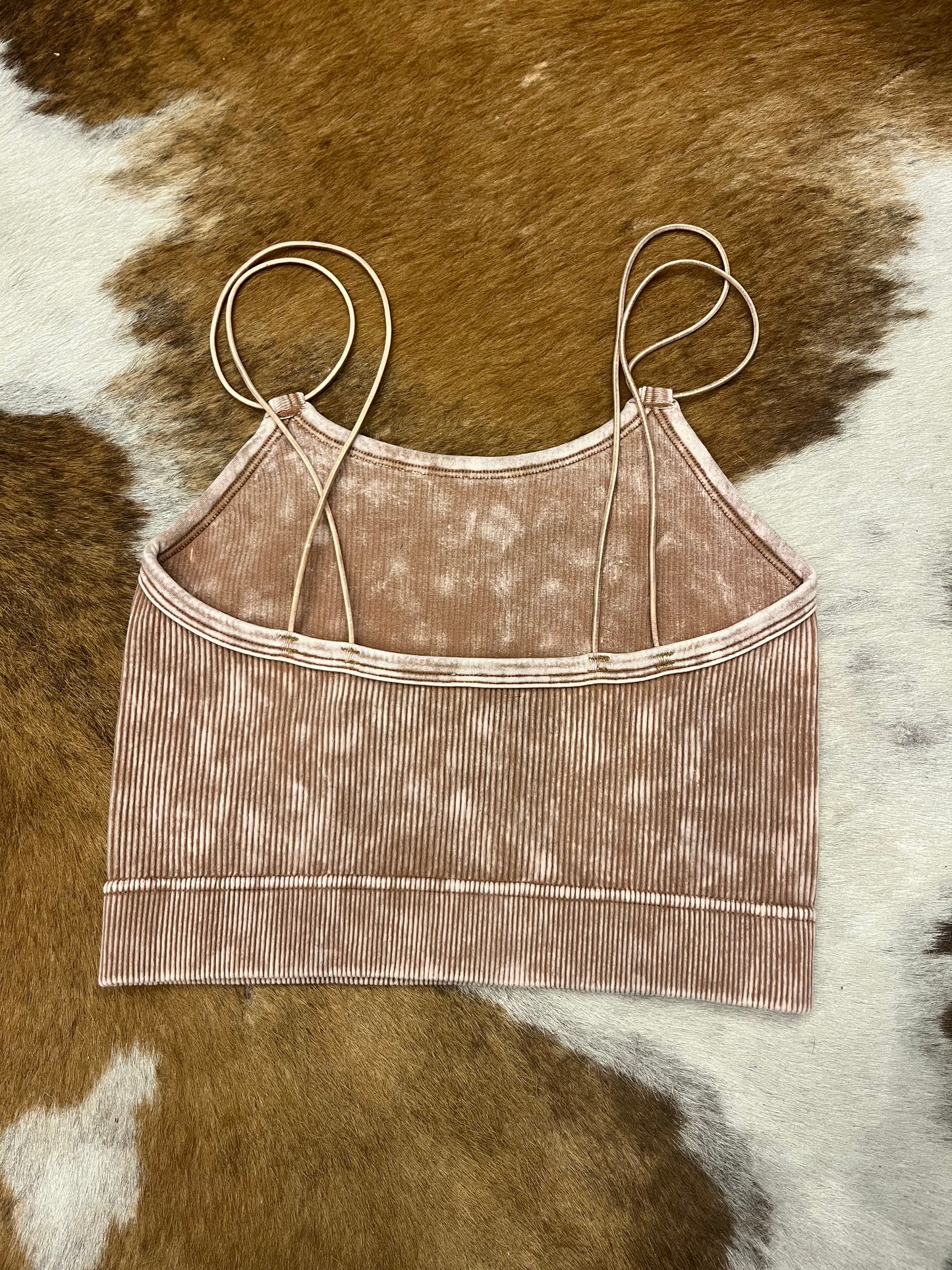 Falling Layers – Camel Washed Ribbed Brami
