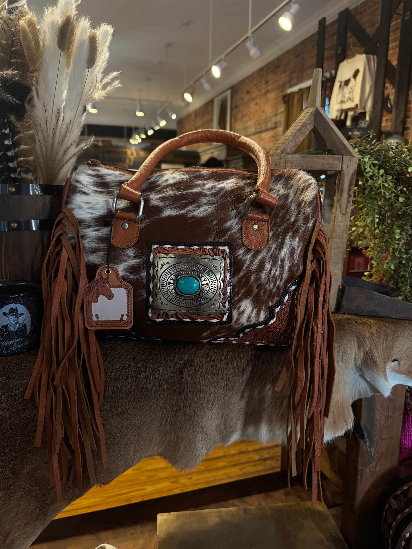 Cowhide Buckle Speedy Bag