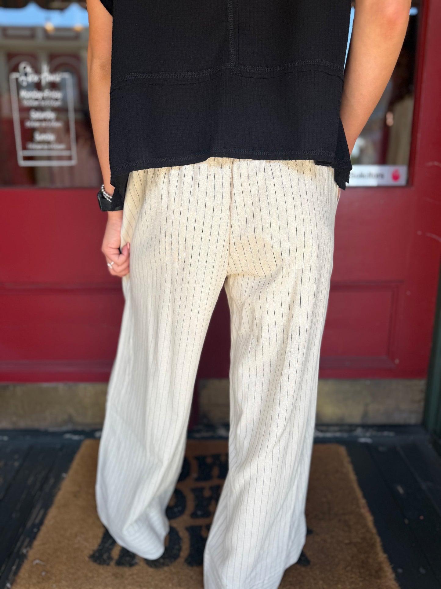 Juniper Thread β Ivory Linen Wide Leg Pants