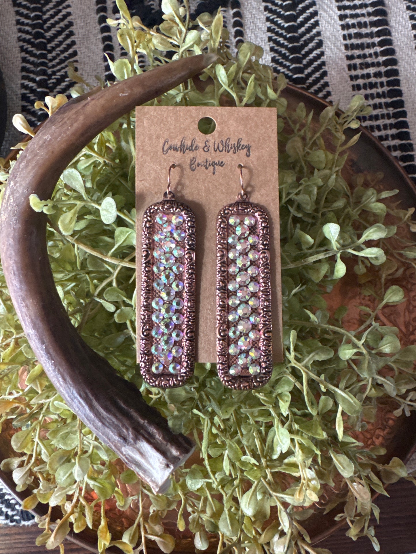 Copper AB Bars - Earrings