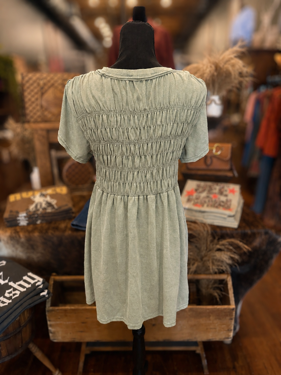 Old Soul – Sage Mini Dress