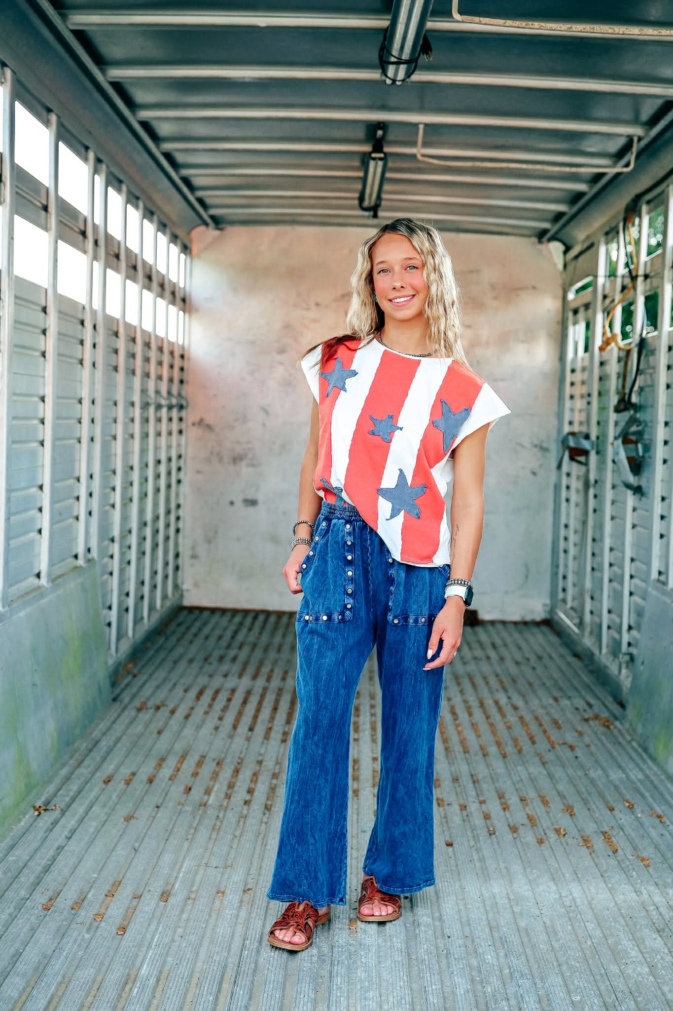 USA Babe – Striped Tee