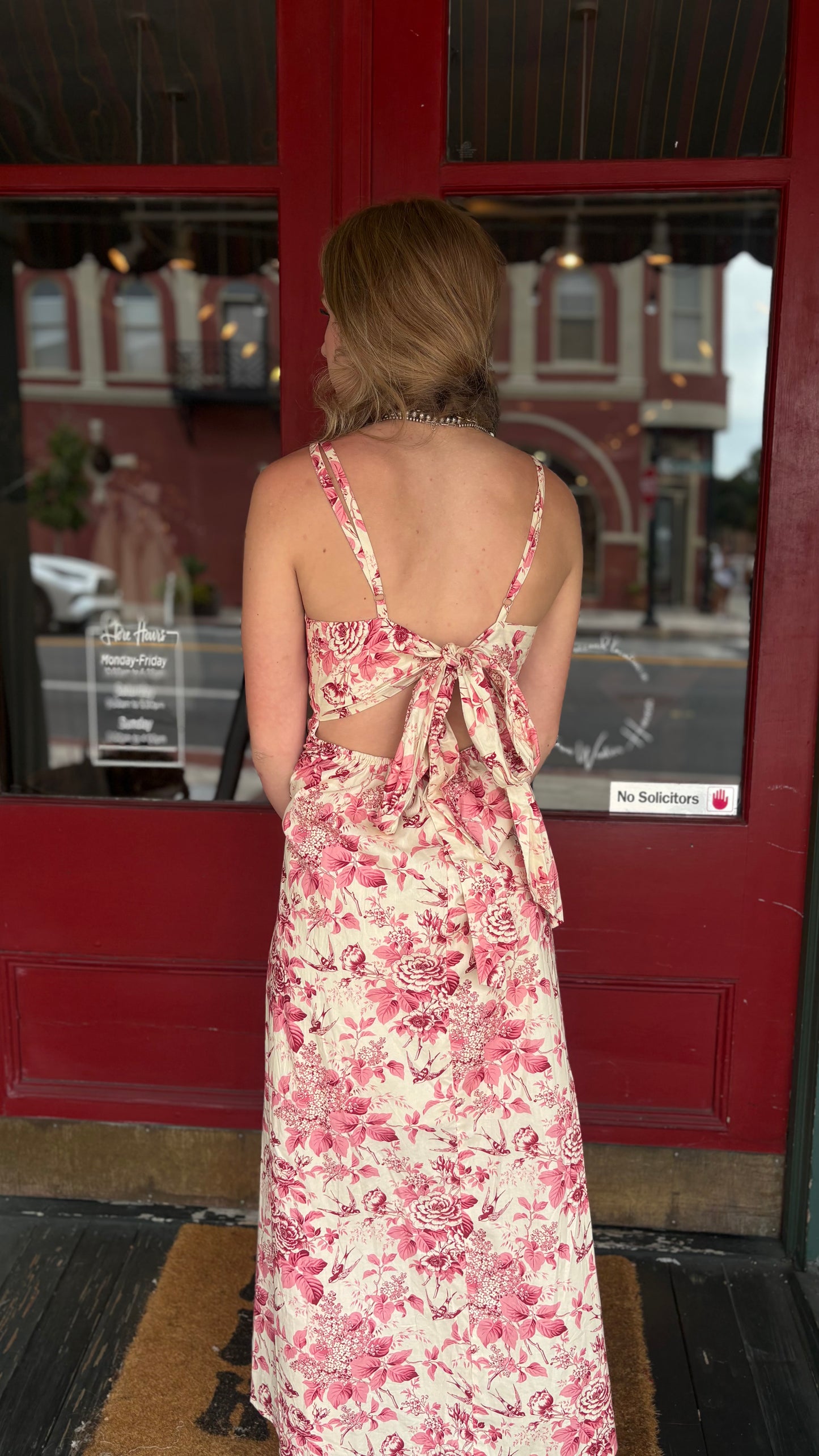 Sweet Magnolia β Pink Floral Dress